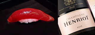 Thon rouge mariné au SHOYU × Rosé
まぐろ赤身漬け × ロゼ